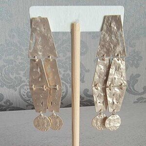 Abstract Geo Matte Gold Earrings